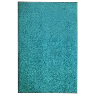vidaXL Covoraș de ușă lavabil, cyan, 120 x 180 cm