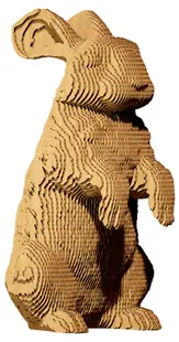Puzzle 3D Cartonic din 61 piese - Iepure