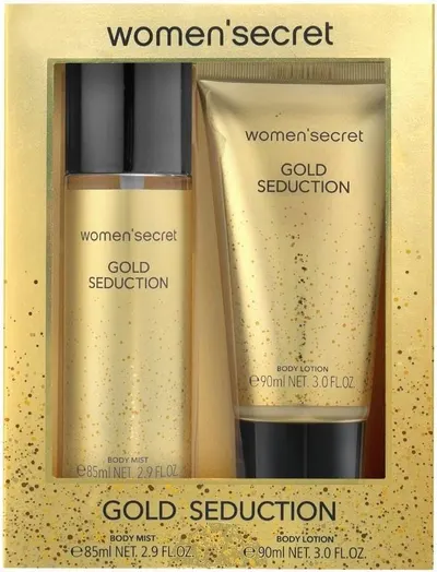 Women'Secret Set Gold Seduction - Spray și loțiune de parfum, 85 + 90 ml