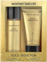 Women'Secret Set Gold Seduction - Spray și loțiune de parfum, 85 + 90 ml