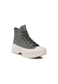 Tenisi fete - 302719150 - Piele ecologica - Gri - Gri