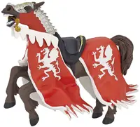 Fugurina Papo The Medieval Era – Calul Cavalerului Dragonului Rosu