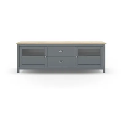 Comodă TV verde prăfuit din lemn de pin 180x59x40 cm Misti – Marckeric
