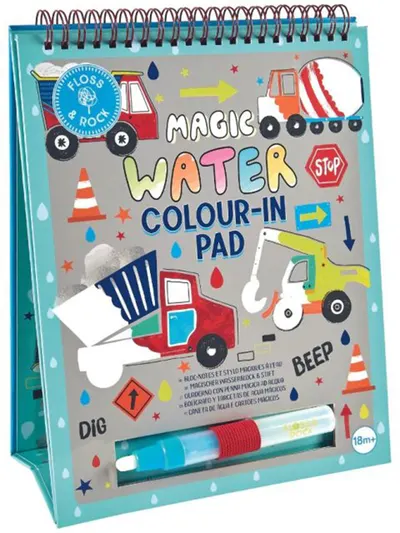 Carte de colorat Floss and Rock Magic Water - Vehicule