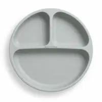 Farfurie compartimentata, Bocioland, Rotunda, Cu 3 compartimente, Fara BPA, 6-36 luni, Gray