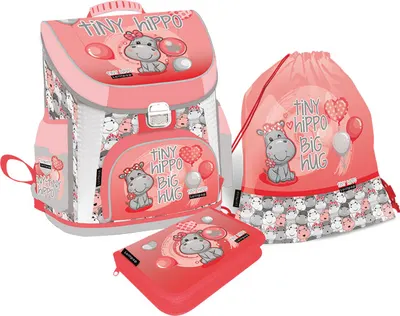 Set școlar Lizzy Card Lollipop Thiny Hippo - 3 în 1