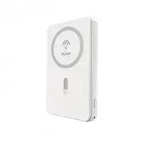 Baterie Externa Wireless Dudao K14S, 5000mAh, 20W, QC + PD + FQI, 1 x QI - 1 x USB-A - 1 x USB-C, Alba