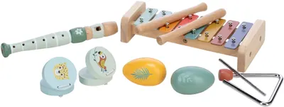 Jucărie din lemn Freeon Free2Play - Primul meu set de muzică, 5 în 1