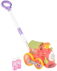 Jucărie cu bule de săpun Moni Toys - Tren, Red Wheels