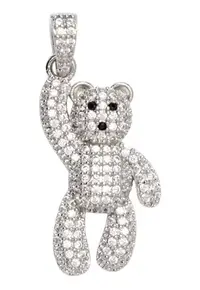 Pandantiv Argintiu Teddy Crystal