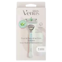 Set aparat de ras pentru zona intima + Rezerva Venus Satin Care, 1 bucata, Gillette