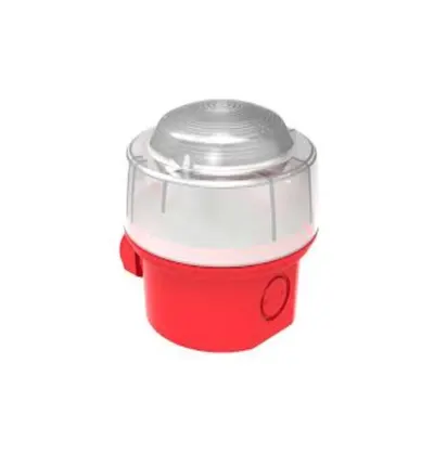 Honeywell Dispozitiv de semnalizare optică cu carcasă de protecție IP 65 pentru montaj pe perete și tavan, cu culoare stroboscop