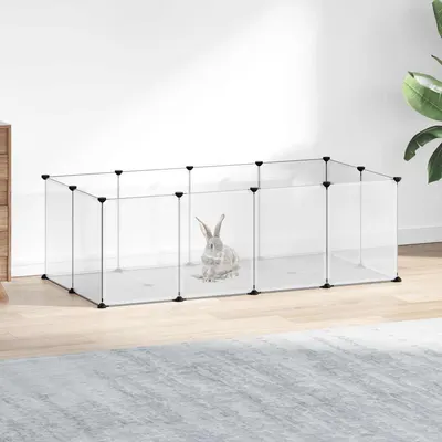vidaXL Cușcă pentru animale mici transparent 144x74x46,5 cm PP și oțel