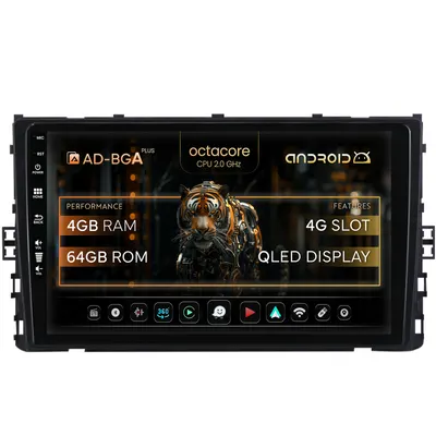 Navigatie Volkswagen T-Roc (2017-Prezent), Android, A-Octacore 4GB RAM + 64GB ROM, 9 Inch - AD-BGA9004+AD-BGRKIT041-V2