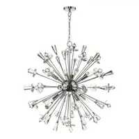 Lampa suspendata Exodus 8 Light Pendant Polished Chrome Crystal