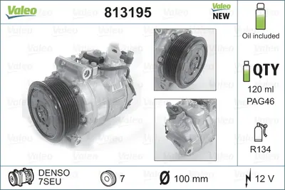 Compresor AC clima Mercedes Clasa C (CL203), C T-MODEL (S203), C (W203), CLK (A209), CLK (C209), CLS (C219), E T-MODEL (S211), E (W211), M (W164), R (W251, V251), S (C216) 1.8-6.2 intre 1998-2014