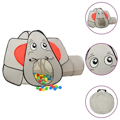 Gossi cort de joaca elefant pentru copii, gri, 174x86x101 cm