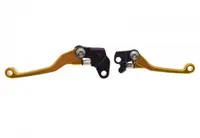 Set 2 manete frana si ambreiaj reglabile cross Suzuki Rm 85 05-17 RM125,250 04-08 Yamaha WR400F 96-99,TTR230 03-17, culoare auriu