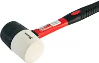 Ciocan de cauciuc MTX - 450 g, mâner din fibră de sticlă, cauciuc negru și alb