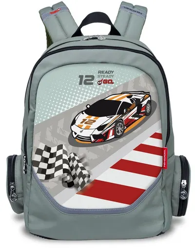 Ghiozdan școlar ergonomic Nikidom Roller Go - Race Car