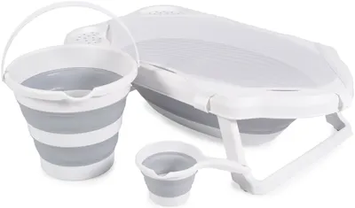 Set pliabil pentru baie Cangaroo - Hawaii, 84 cm, gri