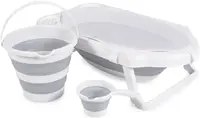 Set pliabil pentru baie Cangaroo - Hawaii, 84 cm, gri