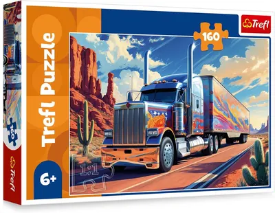 Puzzle Trefl cu 160 de piese - Camion pe drum