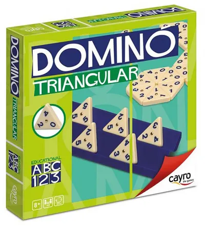 Joc clasic Cayro – Domino triunghiular, verde
