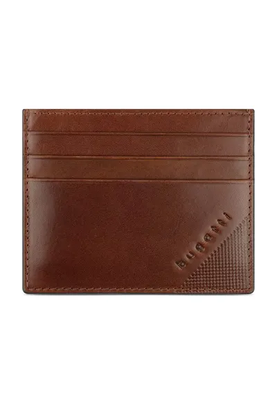 Port carduri smart RFID - piele naturala - Nobile 49125007 - Maro cognac