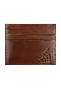 Port carduri smart RFID - piele naturala - Nobile 49125007 - Maro cognac
