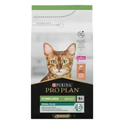 PURINA Pro Plan Renal Plus Sterilised , Somon, hrană uscată pisici sterilizate, 1.5kg