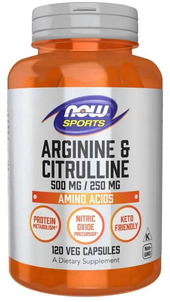 Sports Arginine & Citrulline, 120 capsule, Now