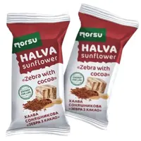 Halva Floarea Soarelui „Zebra” cu cacao – 1.5 kg (50 × 30 g) Engros