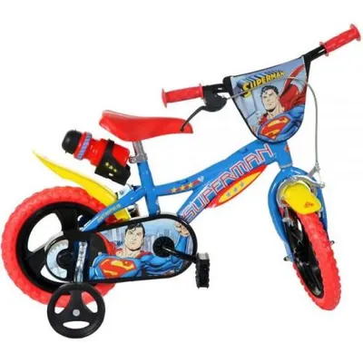 Bicicleta copii 3-5 ani, 12 inch, Superman, Dino Bikes DB612LSM