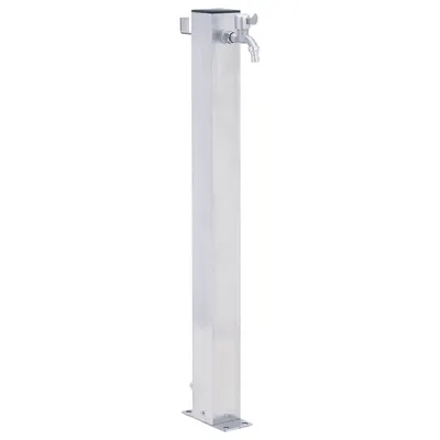 vidaXL Coloană de apă de grădină, 100 cm, oțel inoxidabil, pătrat
