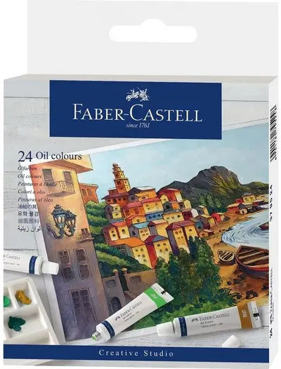 Vopsele de ulei Faber-Castell - 24 de culori, 9 ml