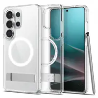 Husa MagSafe pentru Samsung Galaxy S26 Ultra S948, Spigen, Ultra Hybrid S, Transparenta Alba ACS11032