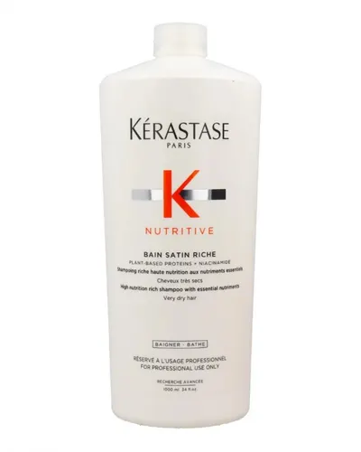 Sampon intens hranitor pentru parul foarte uscat Nutritive Bain Satin Riche, 1000ml, Kérastase
