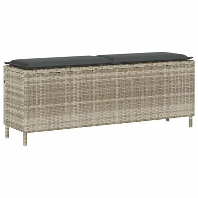 Gossi banca de gradina cu perna gri deschis 110x30x40,5 cm poly ratan