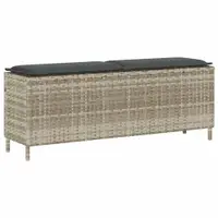 Gossi banca de gradina cu perna gri deschis 110x30x40,5 cm poly ratan