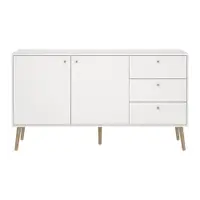 Comodă albă joasă 149x82 cm Bodo – Tvilum
