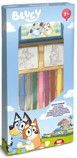 Set carioci Multiprint Bluey - 9 bucăți , cu 2 stampile