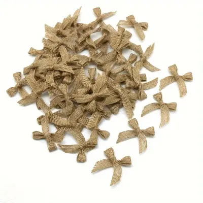 Fundă mică naturală din iută (set 100 buc) - Default Title