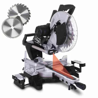 Fierastrau circular de masa culisant cu laser KZGS305-BE Scheppach 58012159944, 2000 W, O305 mm