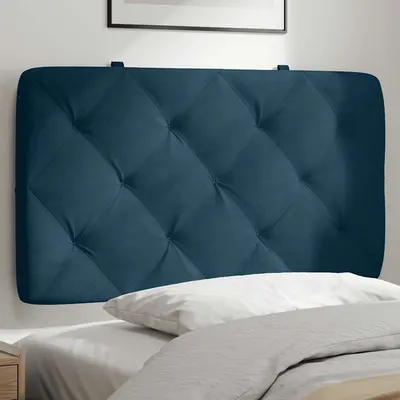 vidaXL Pernă tăblie de pat, albastru, 80 cm, catifea