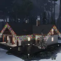 Gossi lumini de perdea tip gheata 400 led-uri colorate 8 functii 10 m