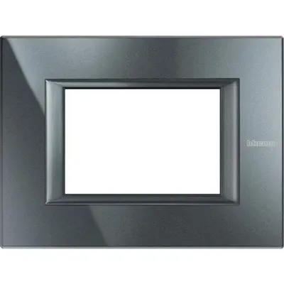 Rama dreptunghiulara Axolute aluminiu monocrom 3 module - Antracit