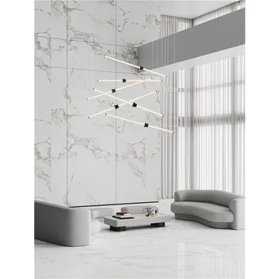 Lampa suspendata STALACTITE Triac Dimabil Nisipiu Negru Aluminiu, Acrylic & Ceramic LED 79 Wat 220-240Volt 6467Lm 3000K IP20