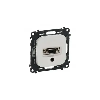 HD 15 + 3.5 mm Jack priza Valena Allure - alb