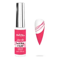 Gel NAILSUP Liner LX20 Neon Red 8ml pentru Pictură, Nail Art și Linii Fine